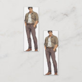 Carte De Visite Mini Zaddy d'homme d'anime (Devant / Derrière)