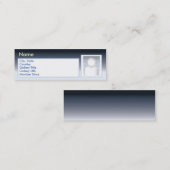 Carte De Visite Mini Zazzle foncé - maigre (Devant / Derrière)