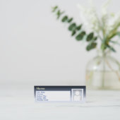 Carte De Visite Mini Zazzle foncé - maigre (Debout devant)