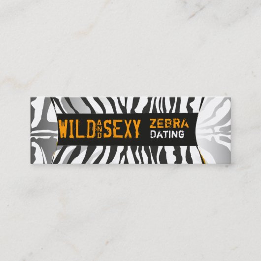 Carte De Visite Mini Zebra Pattern Bold Wild Profile (Devant)