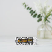 Carte De Visite Mini Zebra Pattern Bold Wild Profile (Debout devant)