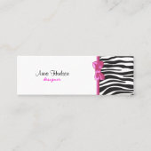 Carte De Visite Mini Zebra Print, Zebra Stripes, Noir Et Blanc (Devant)