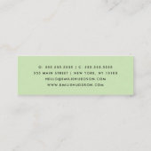 Carte De Visite Mini Zebra Print, Zebra Stripes, Noir Et Blanc (Dos)