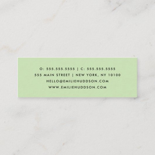 Carte De Visite Mini Zebra Print, Zebra Stripes, Noir Et Blanc (Dos)