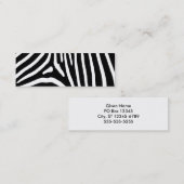 Carte De Visite Mini Zebra Stripes (Devant / Derrière)