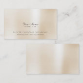 Carte De Visite Miniature En Acier Pearly Ivory Delicate Script Vi (Devant / Derrière)