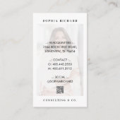 Carte De Visite Miniature moderne professionnelle photo QR Code (Dos)