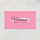 Carte De Visite Miniature simple Maison Blanche Blanche Nettoyage (Dos)