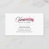 Carte De Visite Miniature simple Maison Blanche Blanche Nettoyage (Devant)