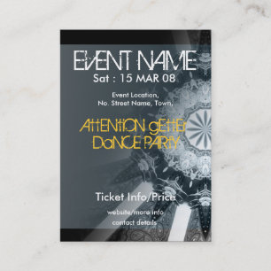 Carte De Visite miniFLYER #002 de PARTIE d'ÉVÉNEMENT