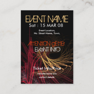 Carte De Visite miniFLYER #003 de PARTIE d'ÉVÉNEMENT