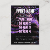 Carte De Visite miniFLYER DE FÊTE D'ÉVÉNEMENT #007 (Dos)