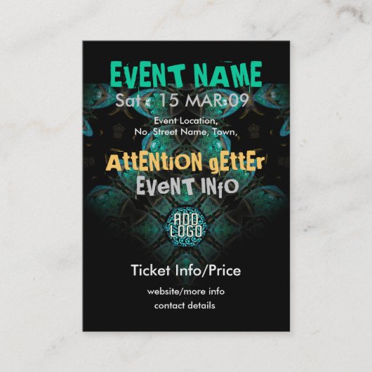 Carte De Visite miniFLYER DE FÊTE D'ÉVÉNEMENT #009 (Devant)