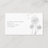 Carte De Visite MinimaIist Delicate Illustré Vent soufflé Fleur (Dos)
