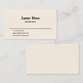 Carte de visite minimal (Devant / Derrière)