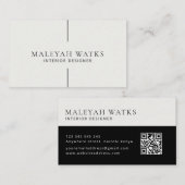 Carte de visite minimal (Devant / Derrière)