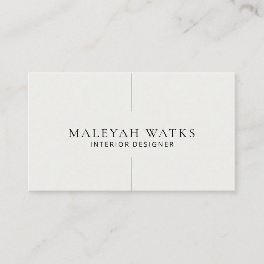 Carte de visite minimal (Devant)