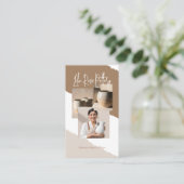 Carte De Visite Minimal Artistic Handmade Pottery Photo Collage (Debout devant)