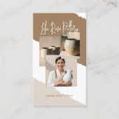 Carte De Visite Minimal Artistic Handmade Pottery Photo Collage (Devant)