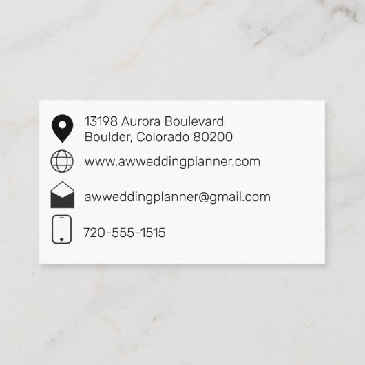 Carte de visite minimal avec photo (Dos)