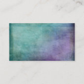 Carte De Visite Minimal avec texture grunge rustique sarcelle et v (Dos)