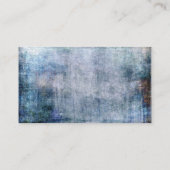 Carte De Visite Minimal avec texture rustique grunge bleue et viol (Dos)