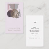 Carte De Visite Minimal Beauty Business Card | Abstract Botanical  (Devant / Derrière)
