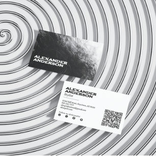 Carte De Visite Minimal Black Charcoal Scribble Professional