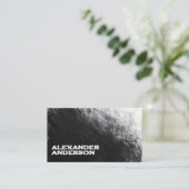 Carte De Visite Minimal Black Charcoal Scribble Professional (Debout devant)
