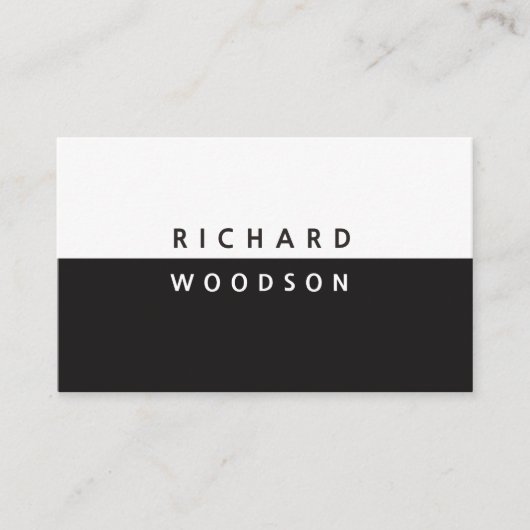 Carte De Visite Minimal blanc noir moderne Yin et Yang (Devant)