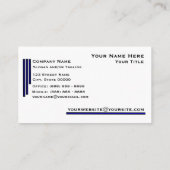 Carte de visite minimal bleu (Dos)