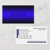 Carte de visite minimal bleu (Devant / Derrière)