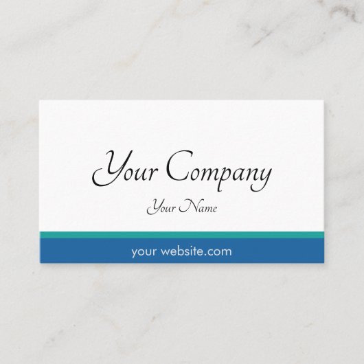 Carte De Visite Minimal bleu professionnel (Devant)