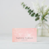 Carte De Visite Minimal Blush Pink Subtle Bokeh Contact (Debout devant)