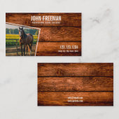 Carte De Visite Minimal Brown Horse photo équestre (Devant / Derrière)