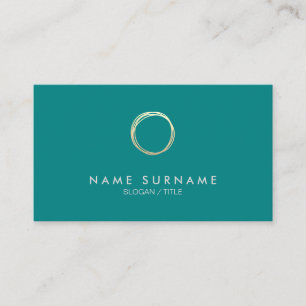 Carte de visite minimal chic moderne de Teal de
