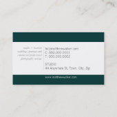 Carte De Visite MINIMAL clair moderne chic vert foncé gris turquoi (Dos)
