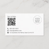 Carte De Visite Minimal Classic Scannable QR code Business (Dos)