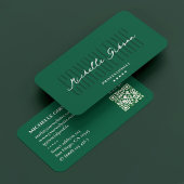 Carte De Visite Minimal Consulting Professionnel Chasseur Vert