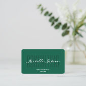 Carte De Visite Minimal Consulting Professionnel Chasseur Vert (Debout devant)