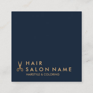 Carte de visite minimal de carré de coiffeur de