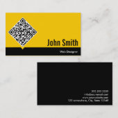 Carte de visite minimal de conception web de code (Devant / Derrière)