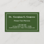 Carte de visite minimal de médecin de premier (Devant)