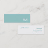 Carte de visite minimal de mise en réseau Ttys (Devant / Derrière)