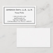 Carte de visite minimal de notaire (Devant / Derrière)