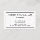 Carte de visite minimal de notaire (Devant)