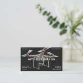 Carte De Visite Minimal Drone Operator UAV Professional Dark Grey (Debout devant)