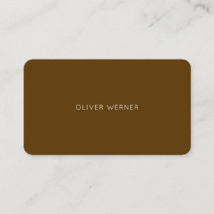 Carte De Visite Minimal du minimaliste Élégant brun foncé