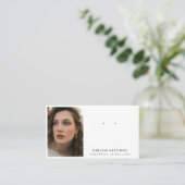 Carte De Visite Minimal Earring Jewellery Display Photo Qr Code  (Debout devant)