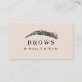 Carte De Visite Minimal Elegant Eyebrow Salon (Devant)